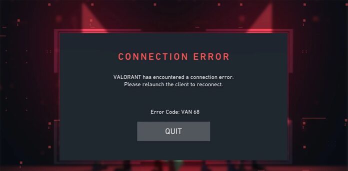 VAN 68 Error Valorant