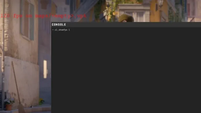 A screenshot of a CS2 match with a clear FPS counter displayed.